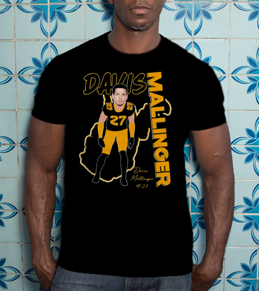 Davis Mallinger West Virginia #27 Football Signature T-Shirt