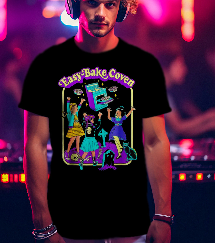 Easy-Bake Coven Witch Halloween Party With Spooky Baking And Cats T-Shirt
