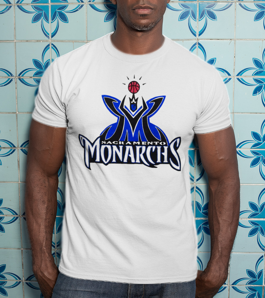 Sacramento Monarchs Basketball Logo Emblem T-Shirt