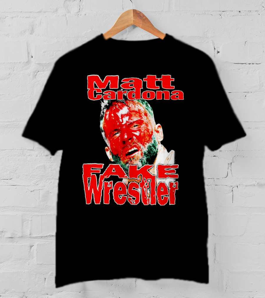 Matt Cardona Bloodied Face Fake Wrestler T-Shirt