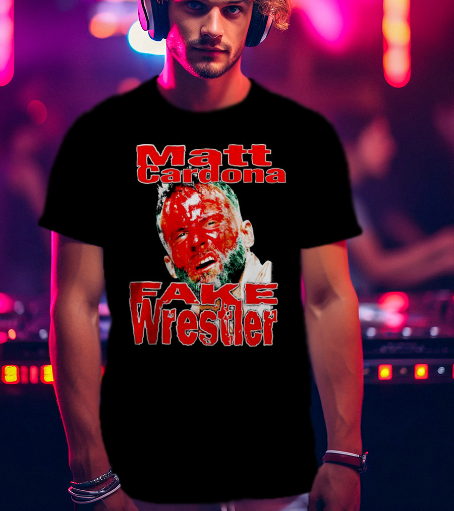 Matt Cardona Bloodied Face Fake Wrestler T-Shirt