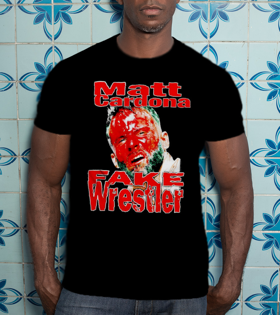 Matt Cardona Bloodied Face Fake Wrestler T-Shirt