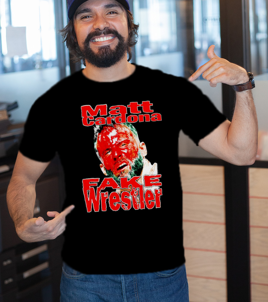 Matt Cardona Bloodied Face Fake Wrestler T-Shirt
