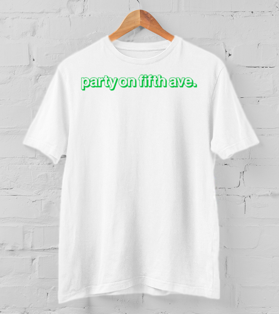 Party On Fifth Ave. Neon Text T-Shirt