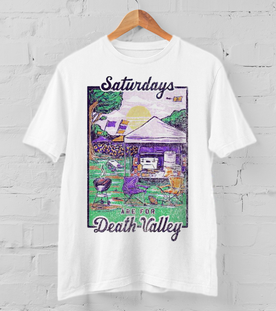 Tailgate Saturdays Are For Death Valley With Tents And Flags T-Shirt