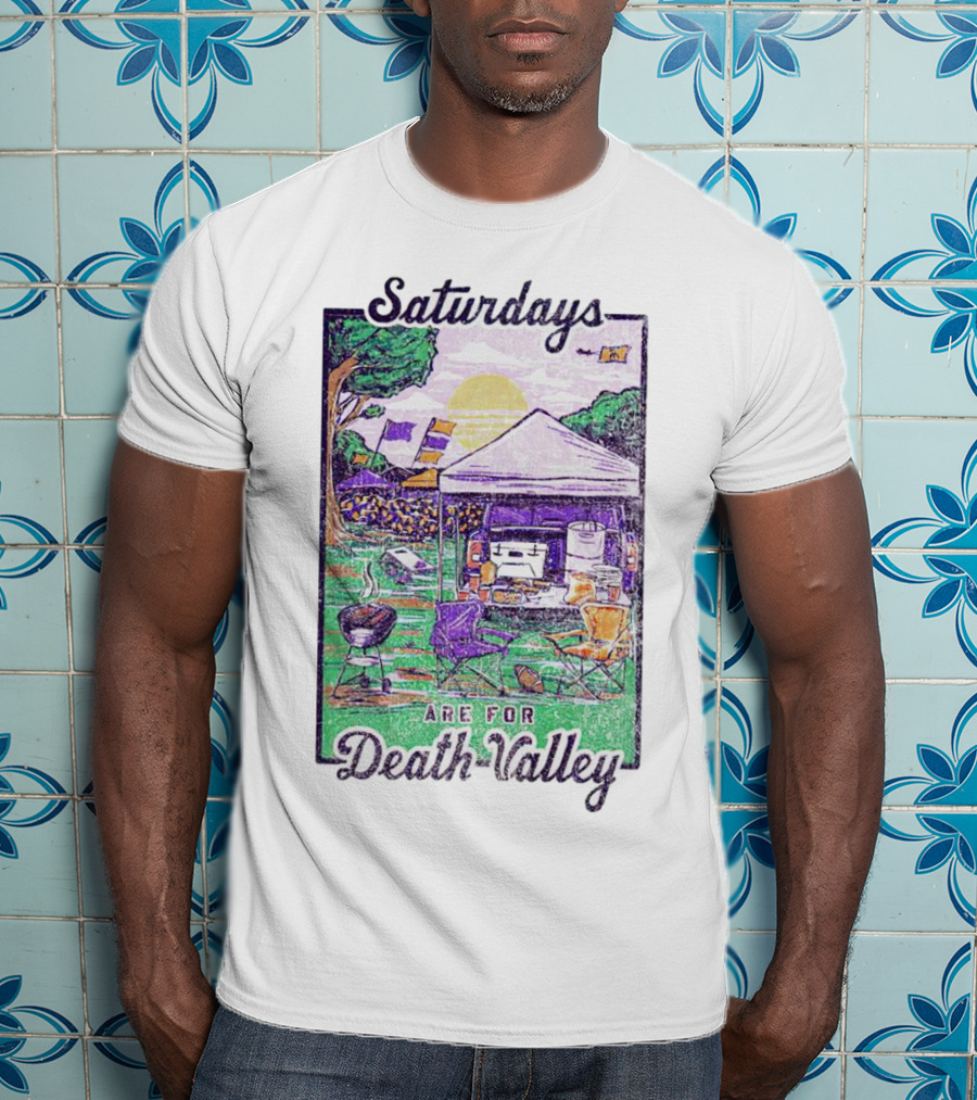 Tailgate Saturdays Are For Death Valley With Tents And Flags T-Shirt