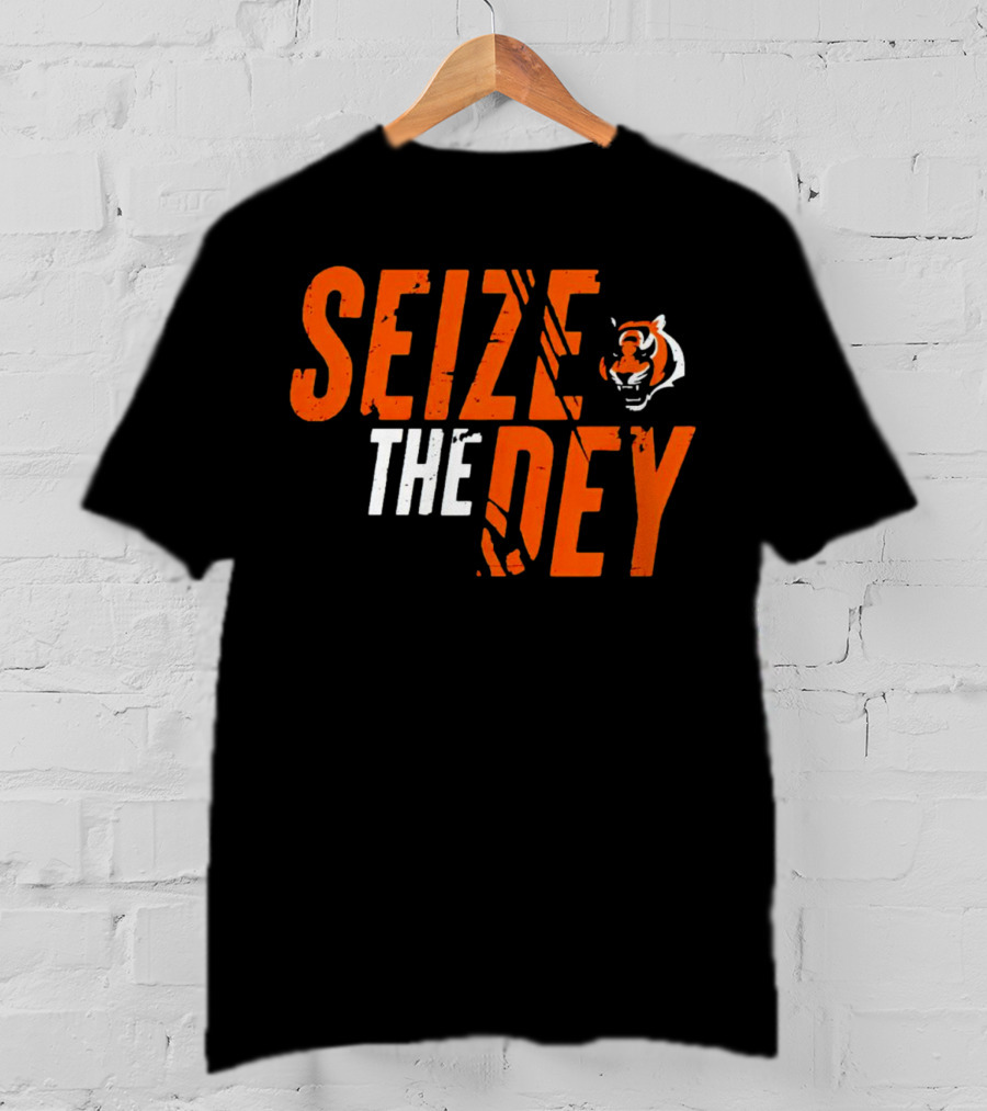 Seize The Dey Cincinnati Bengals Tiger T-Shirt