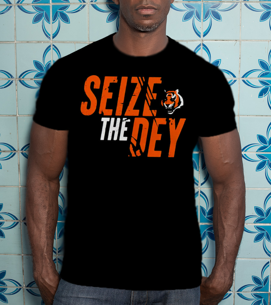 Seize The Dey Cincinnati Bengals Tiger T-Shirt