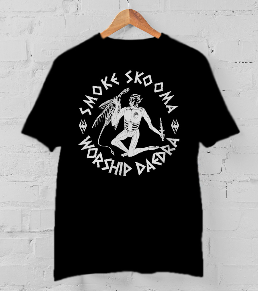 Smoke Skooma Worship Daedra Elder Scrolls Inspired Fantasy Daedric T-Shirt