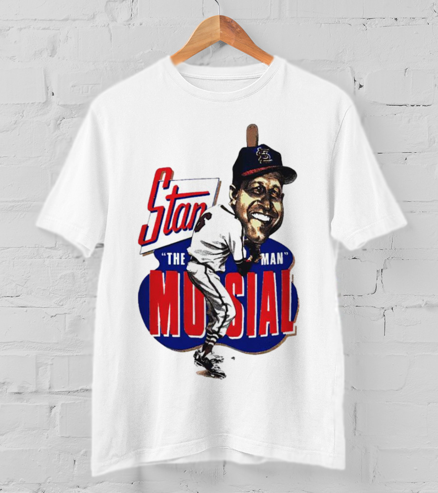 Stan Musial The Man St. Louis Cardinals Caricature T-Shirt