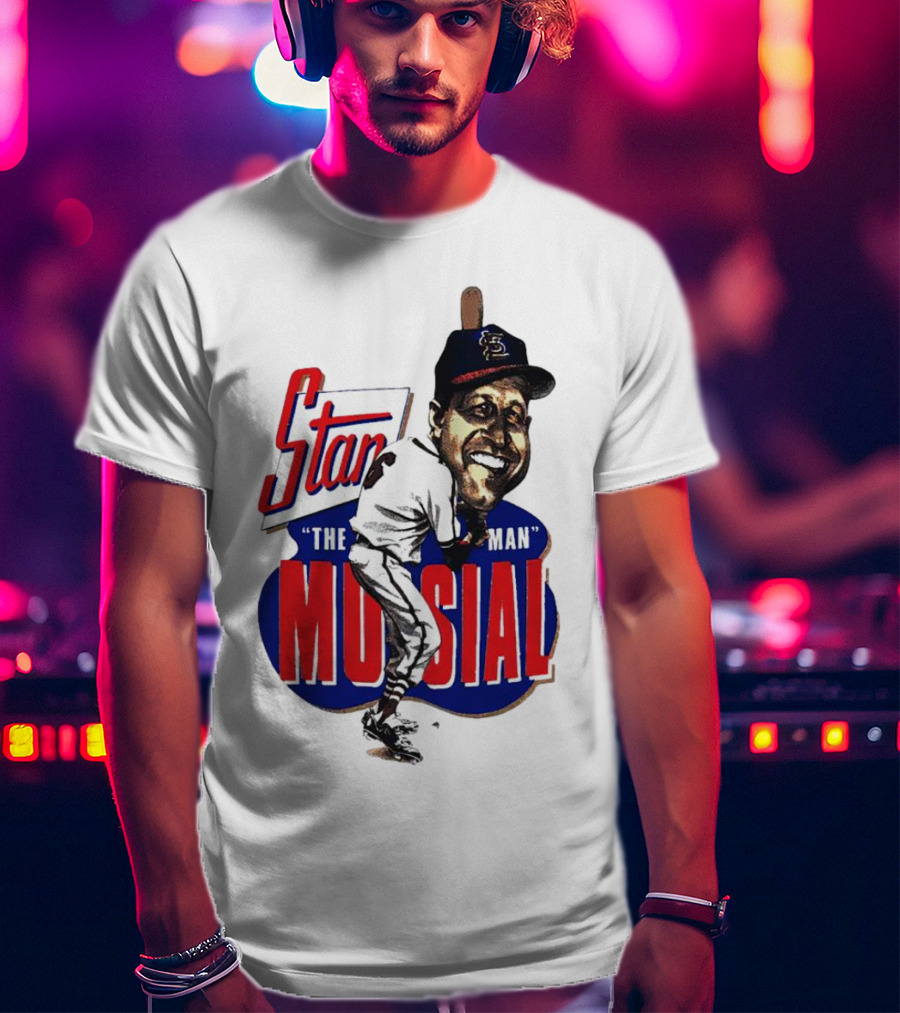Stan Musial The Man St. Louis Cardinals Caricature T-Shirt