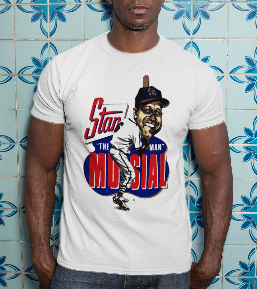 Stan Musial The Man St. Louis Cardinals Caricature T-Shirt