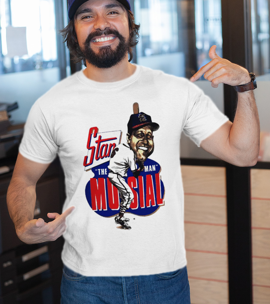 Stan Musial The Man St. Louis Cardinals Caricature T-Shirt