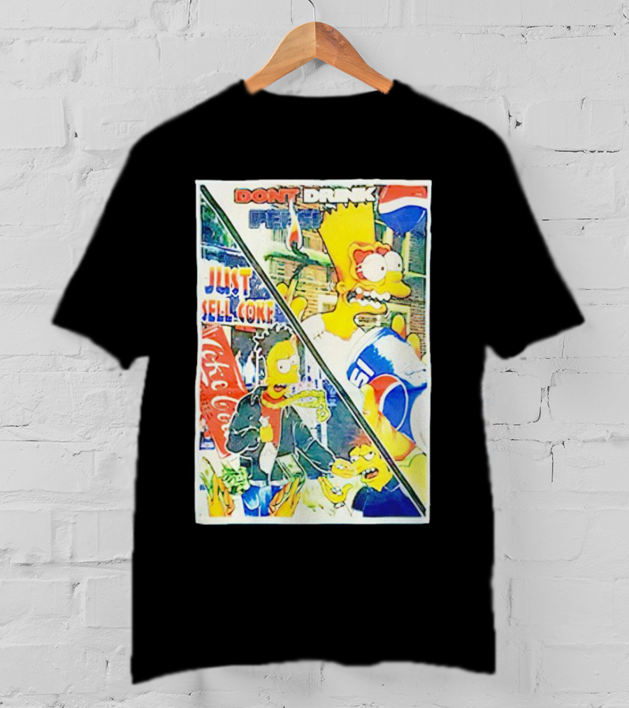 Bart Simpson Pepsi And Coke Parody Comic Panel T-Shirt