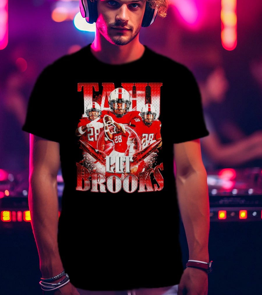 Tahj Brooks LLT Texas Tech Red Raiders Football Vintage Player Number 28 T-Shirt
