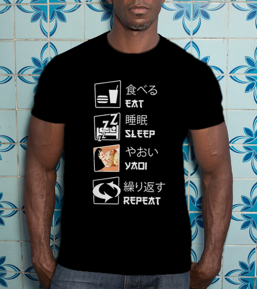 Eat Sleep Yaoi Repeat T-Shirt