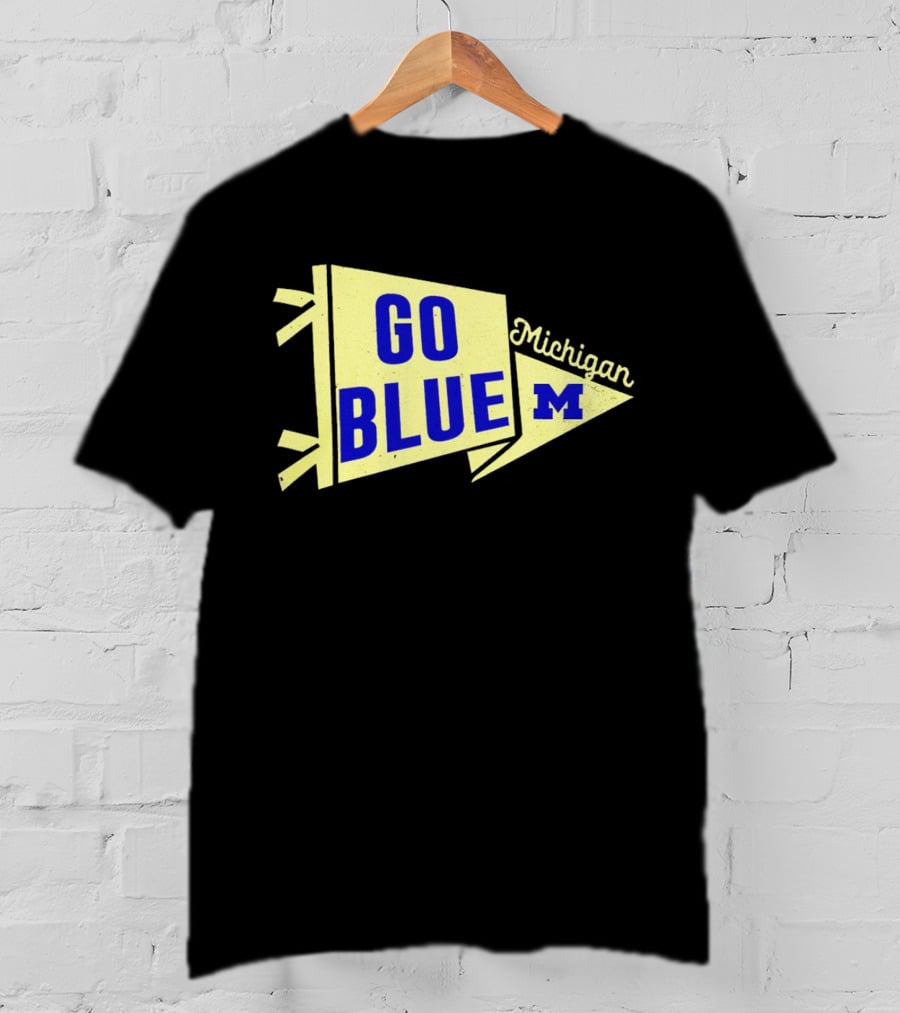 Go Blue Michigan M Pennant T-Shirt