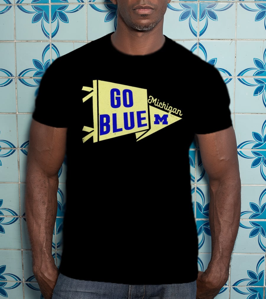 Go Blue Michigan M Pennant T-Shirt