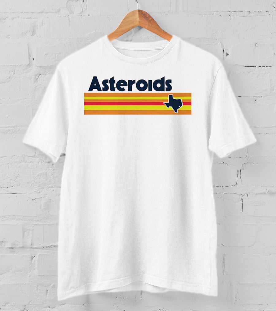 Asteroids Houston Astros Texas Stripe T-Shirt