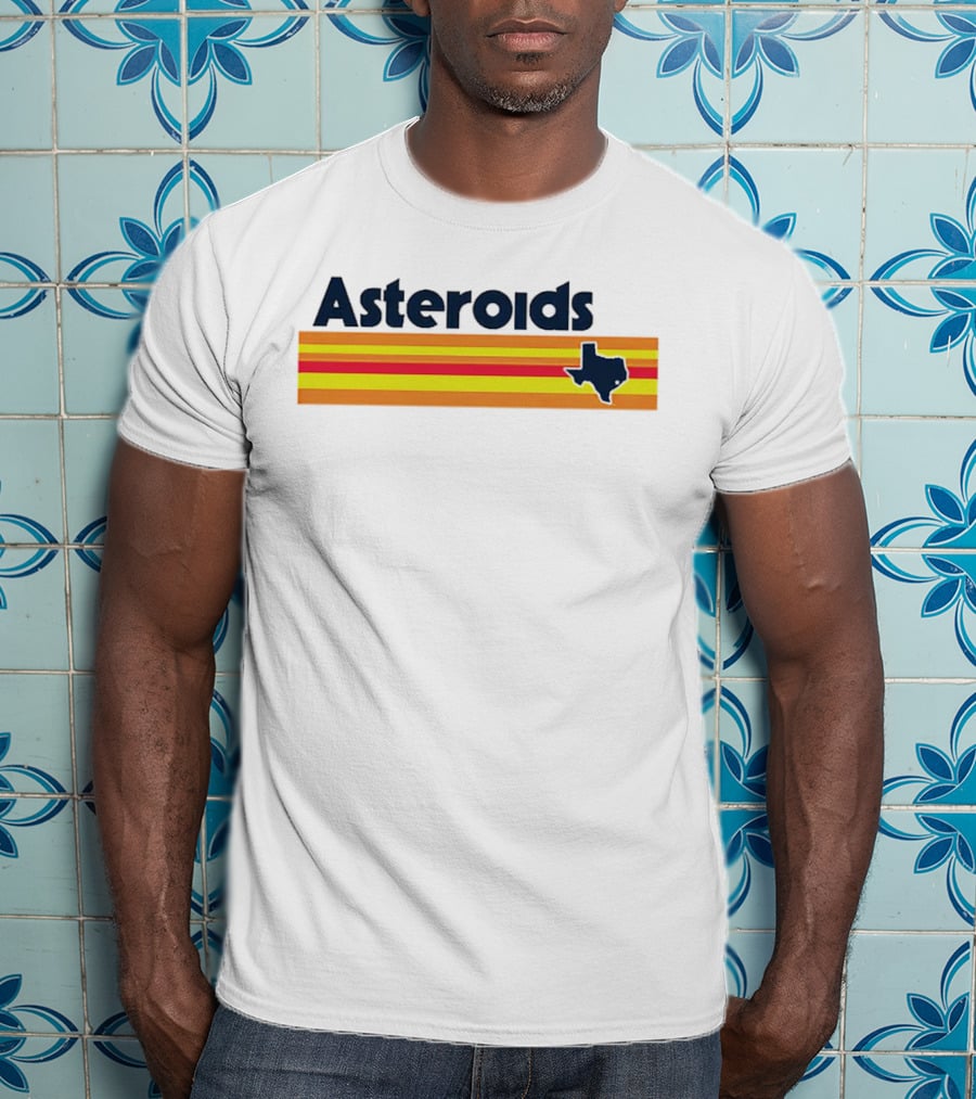Asteroids Houston Astros Texas Stripe T-Shirt