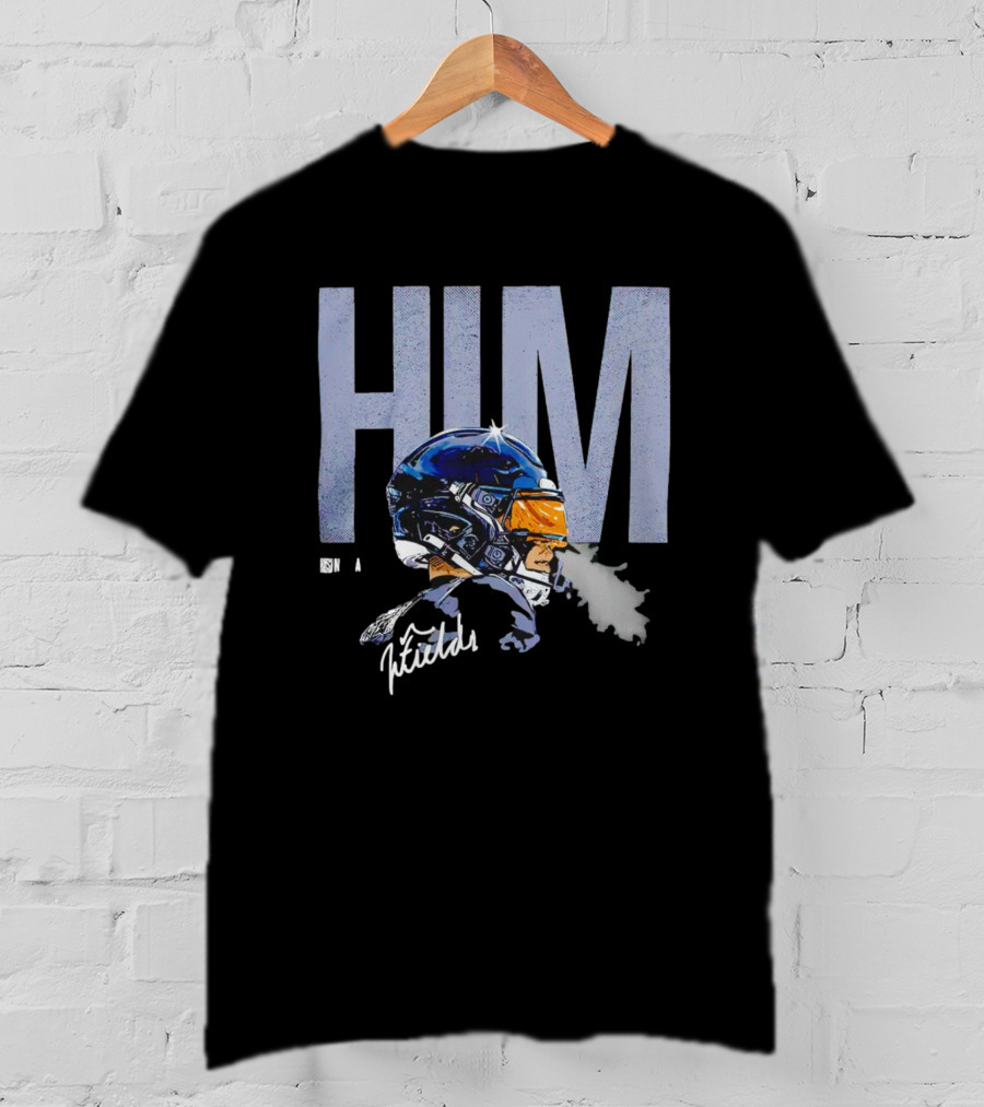 HIM Justin Fields Chicago Football Player Signature T-Shirt