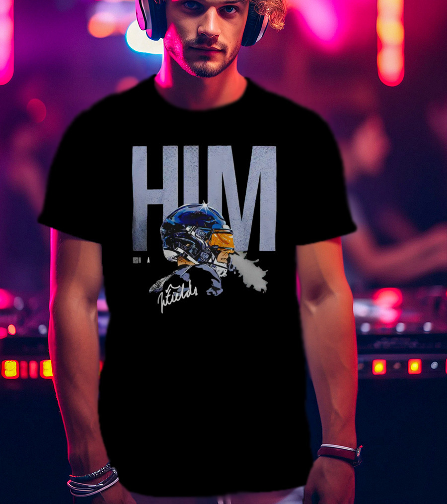HIM Justin Fields Chicago Football Player Signature T-Shirt