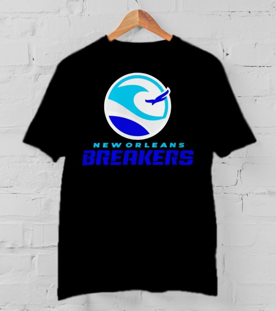 New Orleans Breakers Authentic Sideline Wave Logo Sportswear T-Shirt
