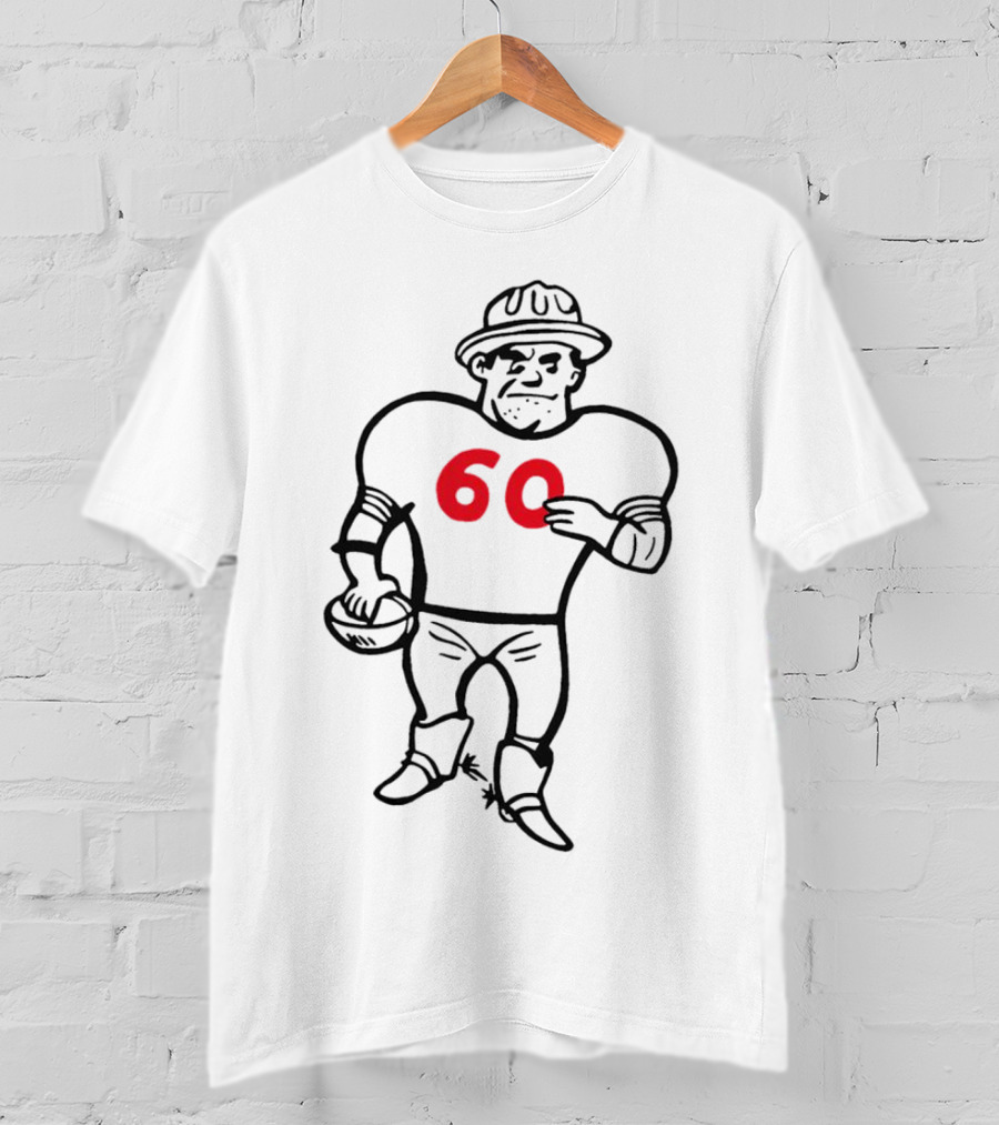 Tennessee Titans Oilers Man Number 60 Football Player T-Shirt