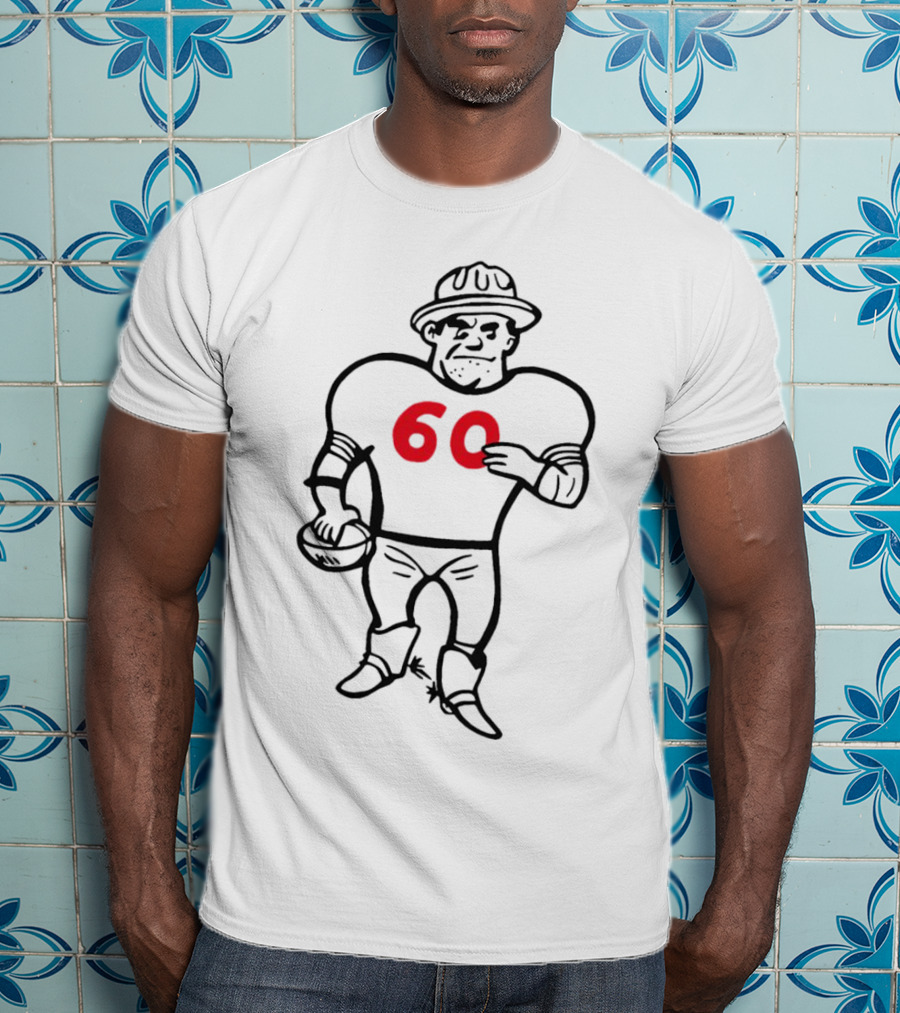 Tennessee Titans Oilers Man Number 60 Football Player T-Shirt