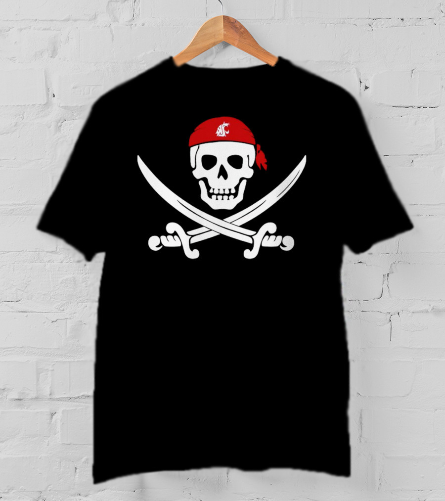 WSU Pirate Skull Crossed Swords T-Shirt