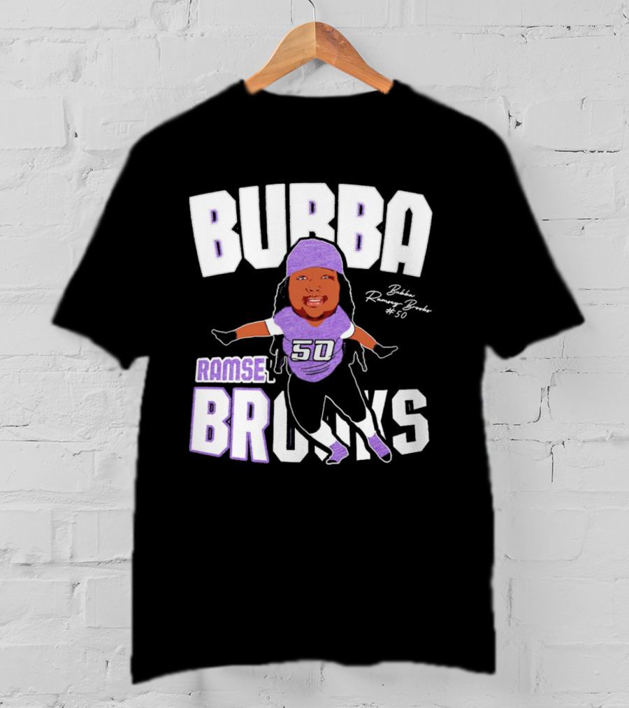 Bubba Ramsey-Brooks #50 TCU Horned Frogs Football Character T-Shirt