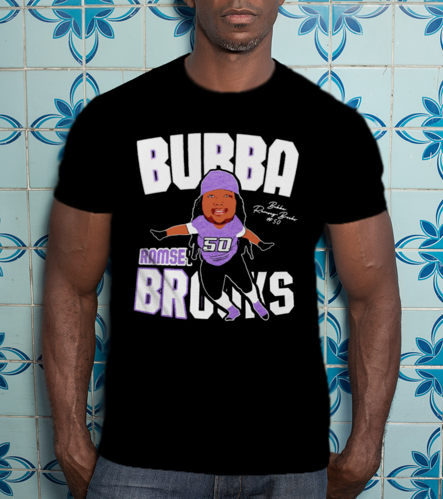 Bubba Ramsey-Brooks #50 TCU Horned Frogs Football Character T-Shirt