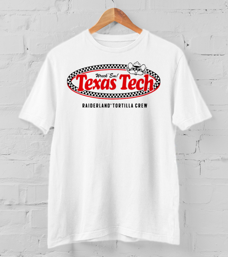 Wreck 'Em Texas Tech Raiderland Tortilla Crew Oval Badge T-Shirt