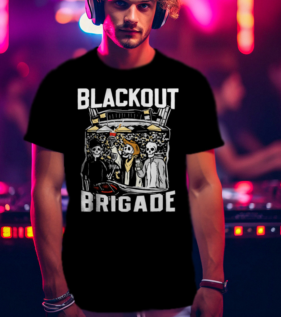 Blackout Brigade Colorado Buffaloes Football Stadium Skeletons Party T-Shirt