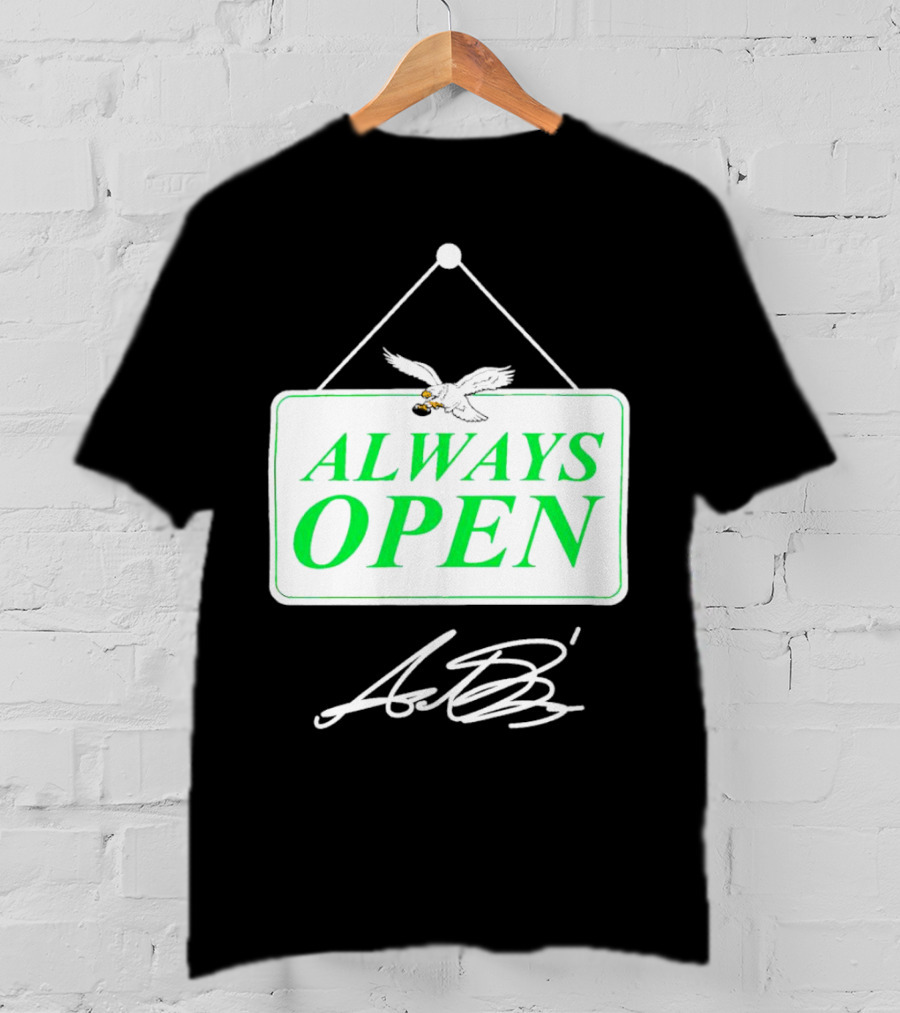 Eagles Autism Foundation Always Open Sign With Eagle And Signature T-Shirt