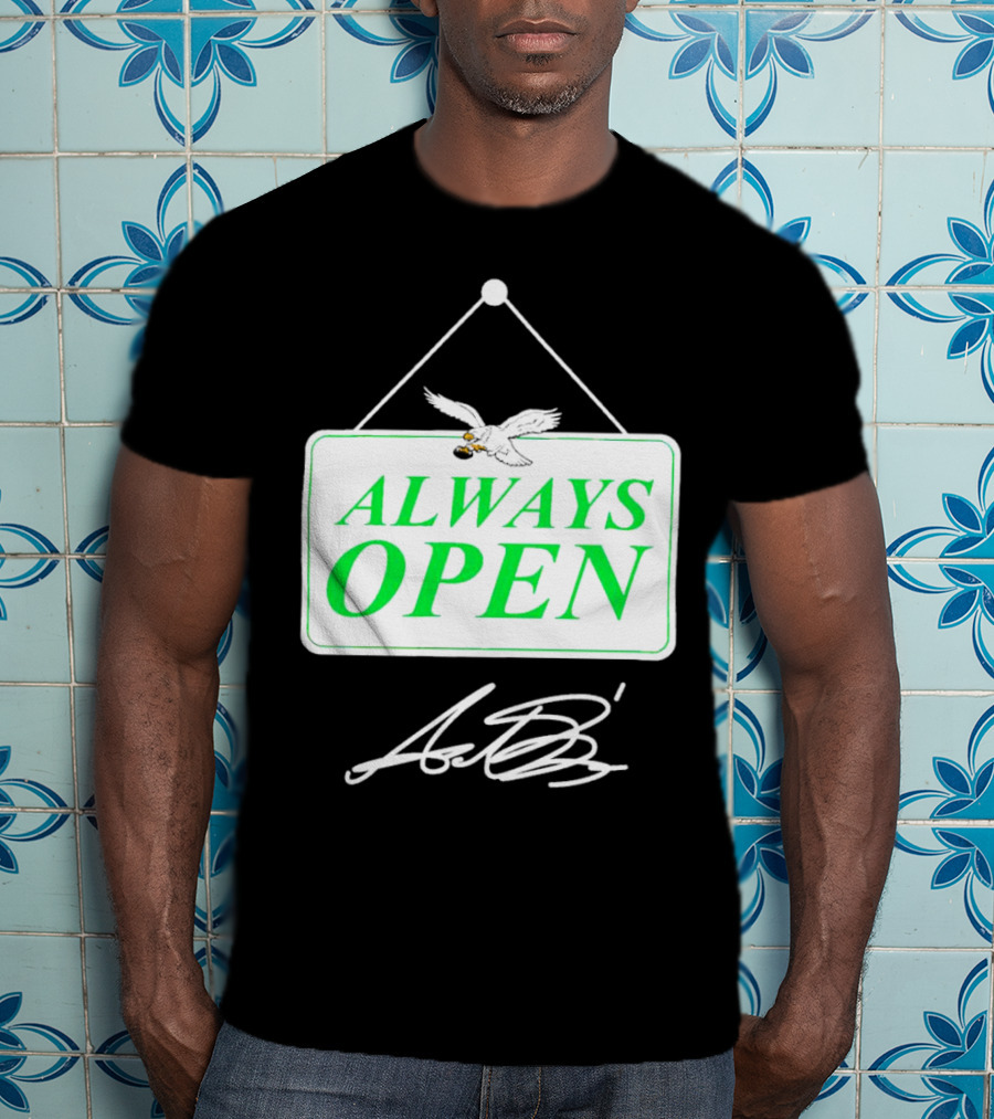 Eagles Autism Foundation Always Open Sign With Eagle And Signature T-Shirt