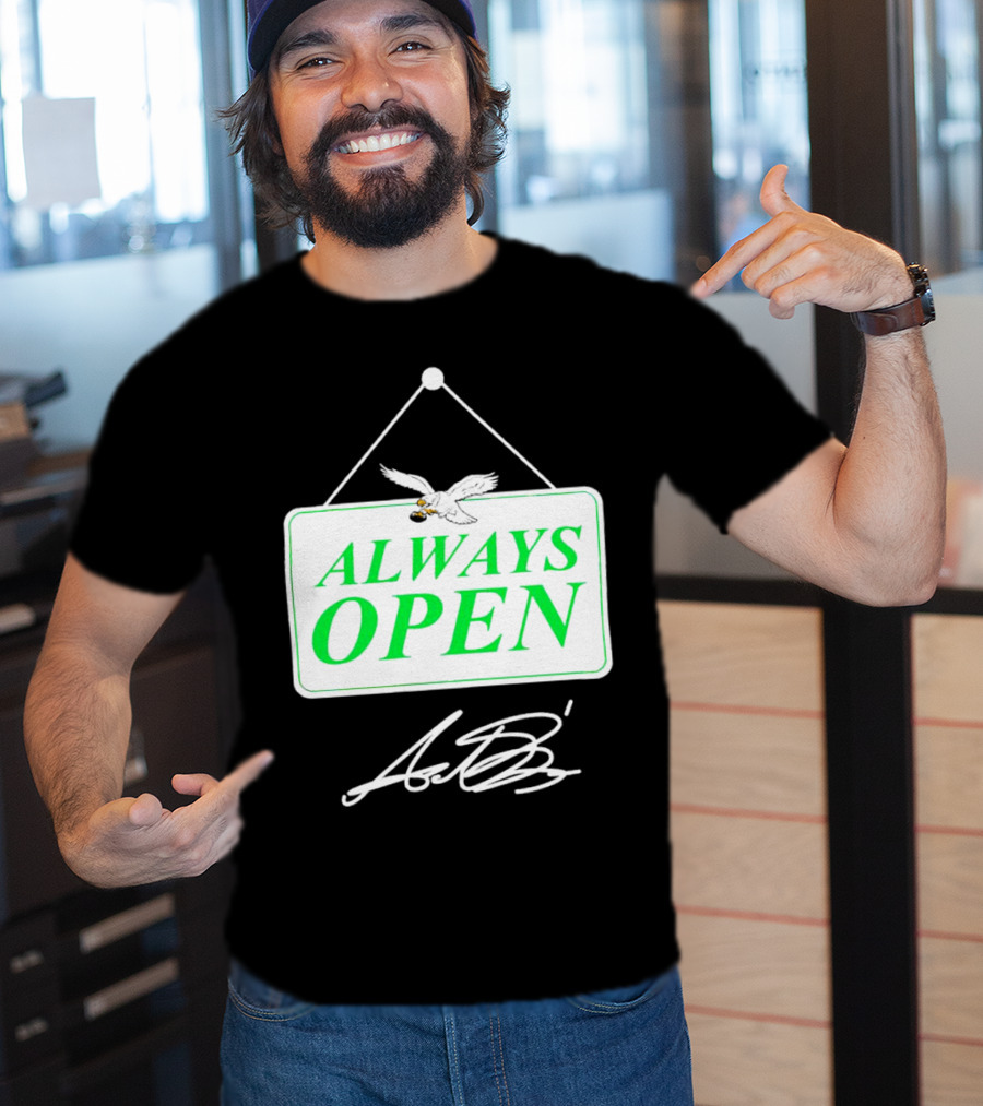 Eagles Autism Foundation Always Open Sign With Eagle And Signature T-Shirt