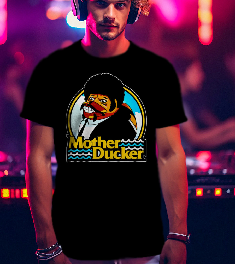 Mother Ducker Retro Cartoon Character Mashup T-Shirt
