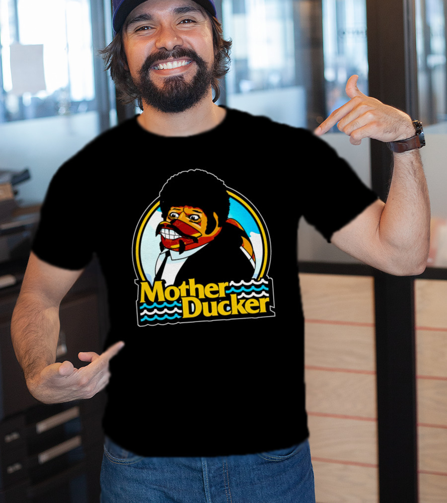 Mother Ducker Retro Cartoon Character Mashup T-Shirt