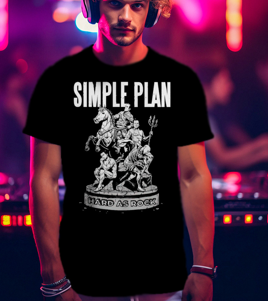 Simple Plan Hard As Rock Statue T-Shirt