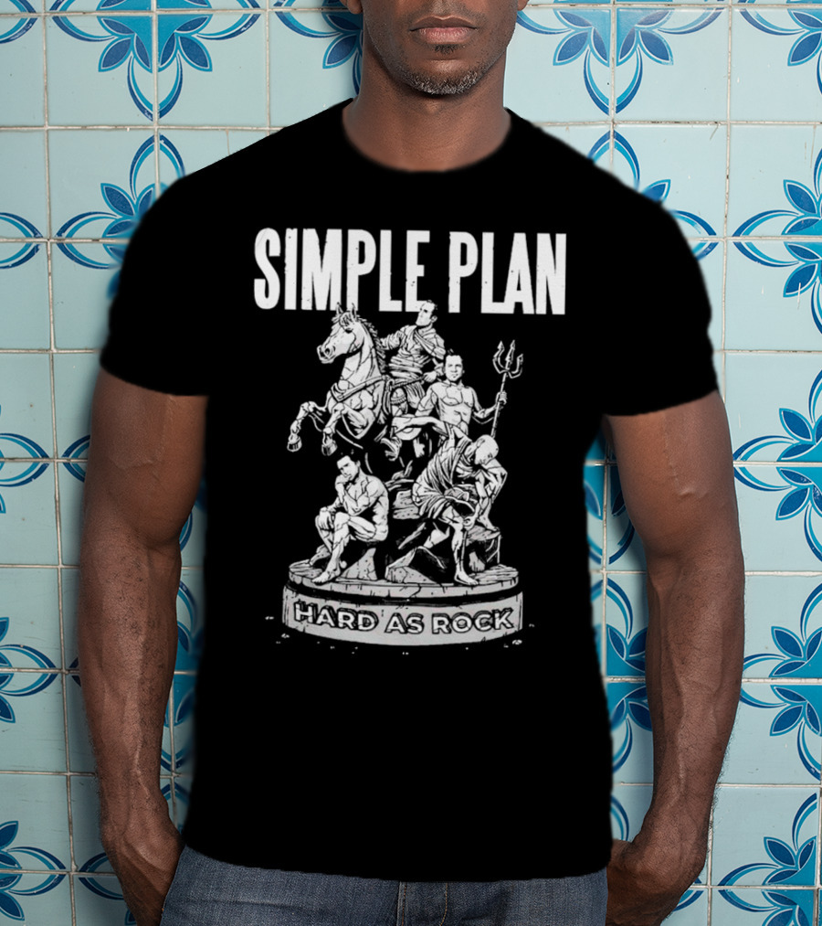 Simple Plan Hard As Rock Statue T-Shirt