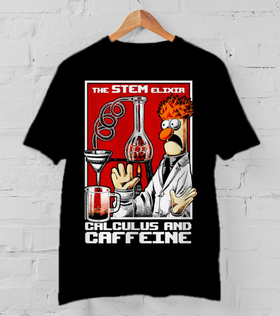 The STEM Elixir Calculus And Caffeine Beaker Character T-Shirt