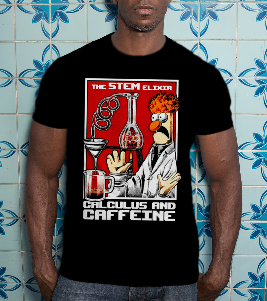 The STEM Elixir Calculus And Caffeine Beaker Character T-Shirt