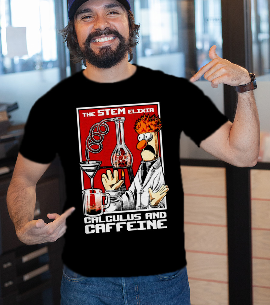 The STEM Elixir Calculus And Caffeine Beaker Character T-Shirt