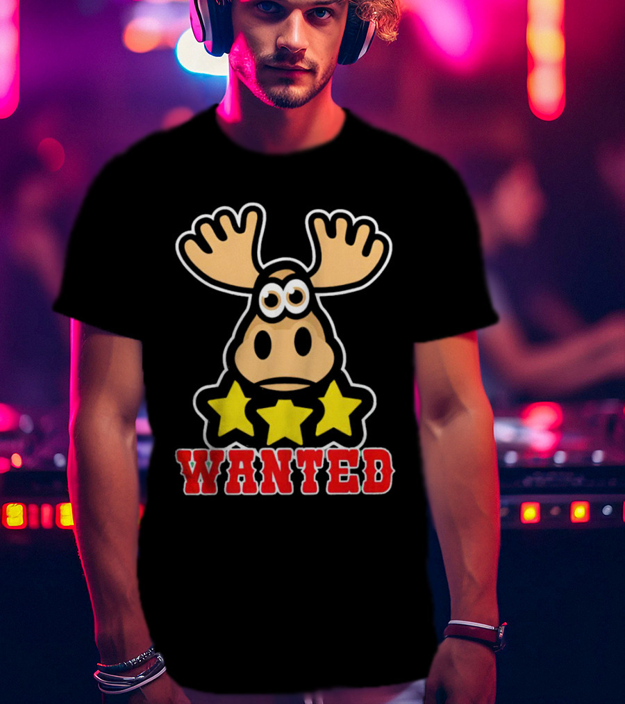 Wanted Three Star Moose Red Dead Redemption T-Shirt