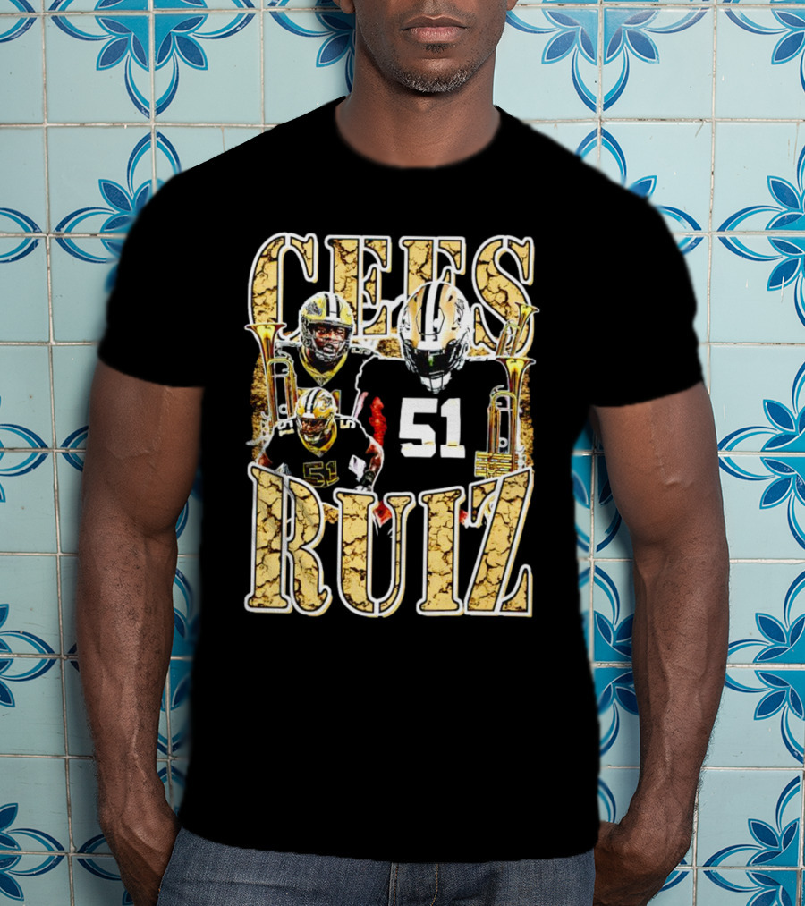 Cees Ruiz 51 New Orleans Saints Football Iconic T-Shirt