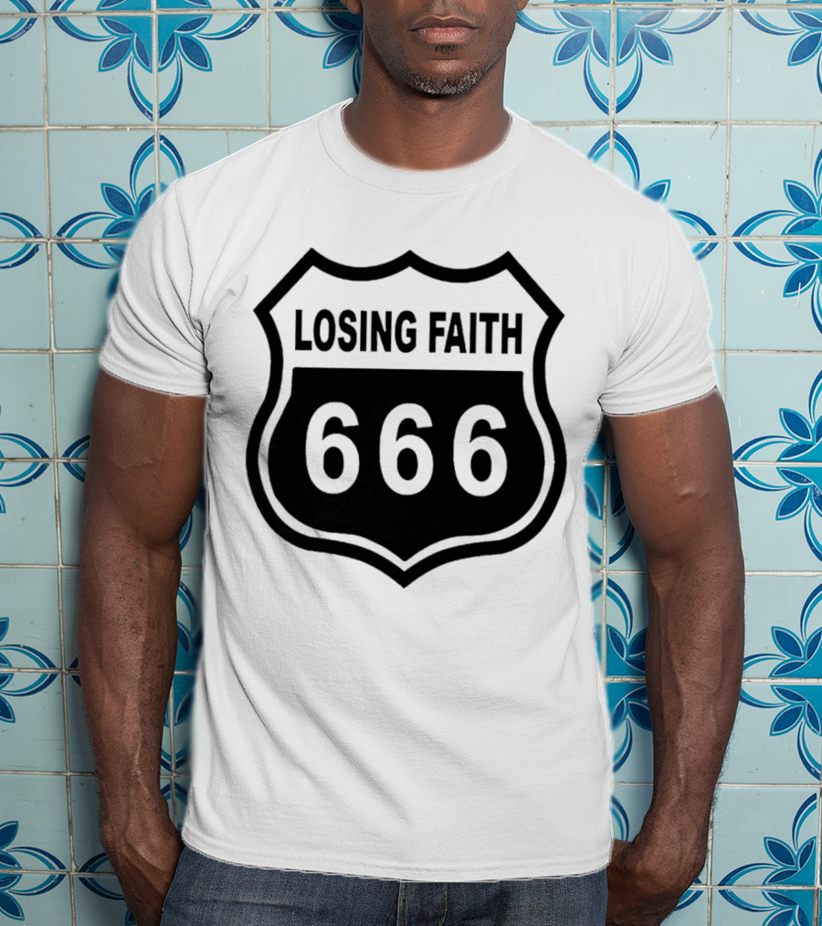 Losing Faith 666 Nikki Sixx Motley Crue Emblem T-Shirt