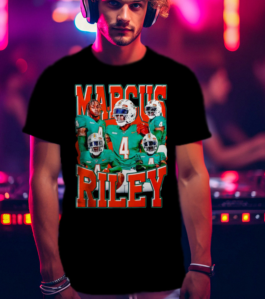 Marcus Riley Florida A&M Rattlers Football Player Number 4 Vintage T-Shirt
