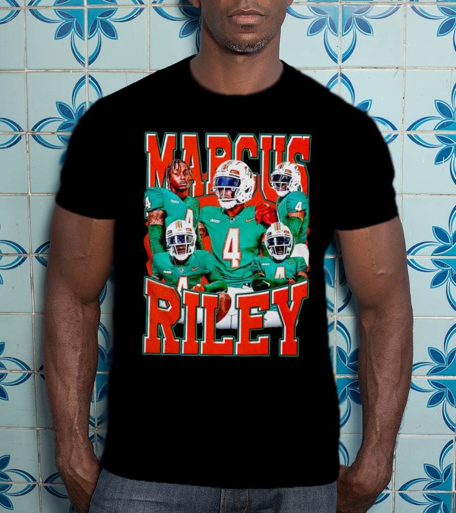 Marcus Riley Florida A&M Rattlers Football Player Number 4 Vintage T-Shirt