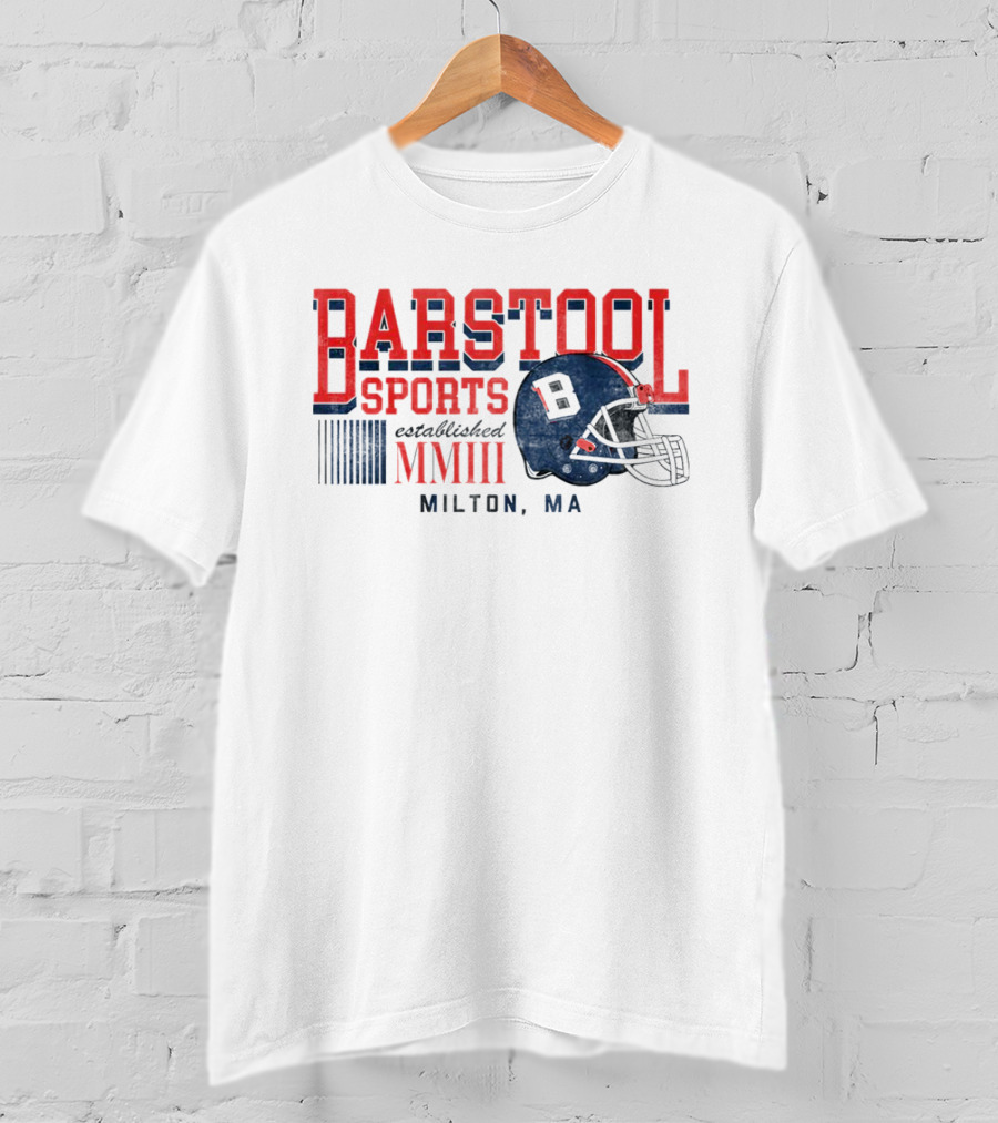 Established MMIII Milton MA Football Helmet T-Shirt